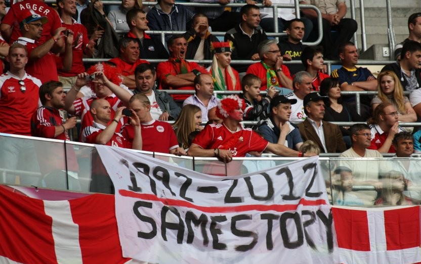 Danish Football Fans at EURO 2012 in Lviv, Ukraine; Danske tilhængere, EM 2012