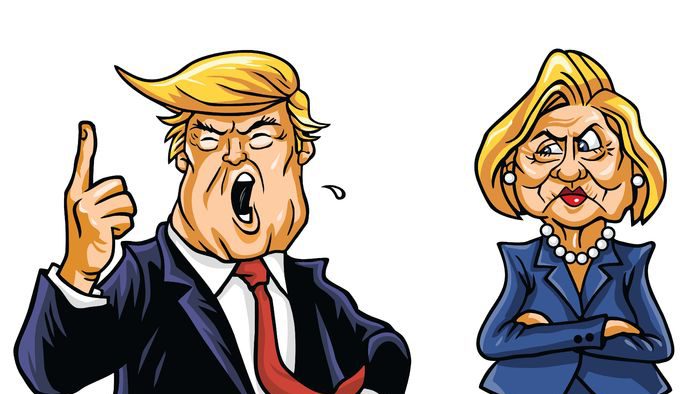 Presidential candidates Donald Trump vs Hillary Clinton